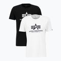 Tricou pentru bărbați Alpha Industries Basic T 2 szt. black/white