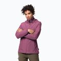 Jack Wolfskin jachetă de ploaie Stormy Point pentru femei, roz 1111201