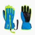 Mănuși de schi pentru copii Reusch Ben brilliant blue/safety yellow