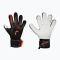 Mănuși de portar pentru copii Reusch Attrakt Advance Finger Support Junior black/shocking orange
