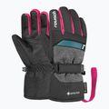 Mănuși de schi pentru copii Reusch Rocket GORE-TEX black/black melange/pink glo