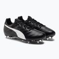 PUMA King Platinum 21 MXSG ghete de fotbal pentru bărbați negru și alb 106545 01 4