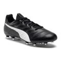 PUMA King Platinum 21 FG/AG ghete de fotbal pentru bărbați negru și alb 106478 01