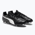PUMA King Platinum 21 FG/AG ghete de fotbal pentru bărbați negru și alb 106478 01 4