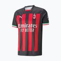 Tricou de fotbal pentru bărbați PUMA ACM Home Jersey Replica negru-roșu 765824 01