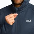 Bluză de trekking pentru bărbați Jack Wolfskin Peak District Hooded Full Zip midnight sky 5