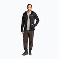 Bluză de trekking pentru bărbați Jack Wolfskin Peak District Hooded Full Zip black 2