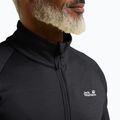 Bluză de trekking pentru bărbați Jack Wolfskin Peak District Full Zip black 4