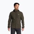 Geacă rezistentă la vânt pentru bărbați Jack Wolfskin Wild Winds Hooded obsidian moss