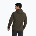 Geacă rezistentă la vânt pentru bărbați Jack Wolfskin Wild Winds Hooded obsidian moss 3
