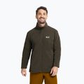 Bluză fleece pentru bărbați Jack Wolfskin Taunus 200 Full Zip obsidian moss