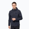 Jack Wolfskin jachetă softshell pentru bărbați Bornberg Hoody albastru marin 1307471_1010