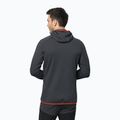 Tricou bărbătesc Jack Wolfskin Hydro Grid cu glugă FZ fleece gri 1710002 2
