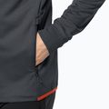 Tricou bărbătesc Jack Wolfskin Hydro Grid cu glugă FZ fleece gri 1710002 5