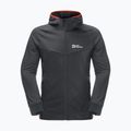 Tricou bărbătesc Jack Wolfskin Hydro Grid cu glugă FZ fleece gri 1710002 6