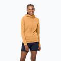 Bluză de trekking pentru femei Jack Wolfskin Modesto Hooded galbenă 1706254