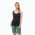 Tricou de trekking pentru femei Jack Wolfskin Pack & Go Tank bleumarin 1807283