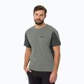 Tricou de trekking pentru bărbați Jack Wolfskin Narrows verde 1807353