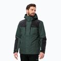 Jack Wolfskin jachetă de ploaie Jasper 3in1 pentru bărbați, negru măsliniu