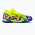 PUMA Future Match Energy IT + Mid Jr ghete de fotbal pentru copii ultra albastru/alerta galbenă/roz luminos 2