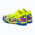 PUMA Future Match Energy IT + Mid Jr ghete de fotbal pentru copii ultra albastru/alerta galbenă/roz luminos 3