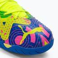 PUMA Future Match Energy IT + Mid Jr ghete de fotbal pentru copii ultra albastru/alerta galbenă/roz luminos 7