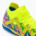 PUMA Future Match Energy IT + Mid Jr ghete de fotbal pentru copii ultra albastru/alerta galbenă/roz luminos 8