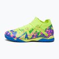 PUMA Future Match Energy IT + Mid Jr ghete de fotbal pentru copii ultra albastru/alerta galbenă/roz luminos 11