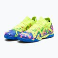 PUMA Future Match Energy IT + Mid Jr ghete de fotbal pentru copii ultra albastru/alerta galbenă/roz luminos 13