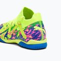 PUMA Future Match Energy IT + Mid Jr ghete de fotbal pentru copii ultra albastru/alerta galbenă/roz luminos 14