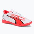 PUMA Ultra Play IT Jr ghete de fotbal pentru copii puma alb/puma negru/fire orchid
