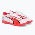 PUMA Ultra Play IT Jr ghete de fotbal pentru copii puma alb/puma negru/fire orchid 4