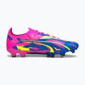 Cizme de fotbal pentru bărbați PUMA Ultra Ultimate Energy FG/AG roz luminos/albastru ultra/galben alertă 12