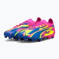Cizme de fotbal pentru bărbați PUMA Ultra Ultimate Energy FG/AG roz luminos/albastru ultra/galben alertă 13