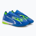 Ghete de fotbal PUMA Ultra Match IT pentru bărbați ultra blue/puma white/pro green 4