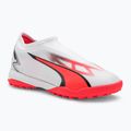 PUMA Ultra Match Ll TT + Mid Jr ghete de fotbal pentru copii puma alb/puma negru/fire orchid