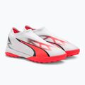 PUMA Ultra Match Ll TT + Mid Jr ghete de fotbal pentru copii puma alb/puma negru/fire orchid 4