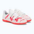 PUMA Future Play IT V Jr ghete de fotbal pentru copii puma white/fire orchid 4