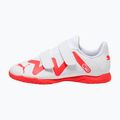 PUMA Future Play IT V Jr ghete de fotbal pentru copii puma white/fire orchid 11