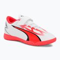 PUMA Ultra Play IT V Jr ghete de fotbal pentru copii puma alb/puma negru/fire orchid