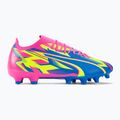 PUMA Ultra Match Energy FG/AG ghete de fotbal pentru bărbați roz luminos/alarmă galbenă/alarmă galbenă/albastru ultra 2