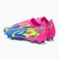 PUMA Ultra Match Energy FG/AG ghete de fotbal pentru bărbați roz luminos/alarmă galbenă/alarmă galbenă/albastru ultra 3