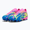 PUMA Ultra Match Energy FG/AG ghete de fotbal pentru bărbați roz luminos/alarmă galbenă/alarmă galbenă/albastru ultra 11