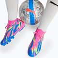 PUMA Ultra Match Energy FG/AG ghete de fotbal pentru bărbați roz luminos/alarmă galbenă/alarmă galbenă/albastru ultra 18