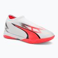 PUMA Ultra Match LL IT + Mid Jr ghete de fotbal pentru copii puma alb / puma negru / orhidee de foc