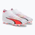 PUMA Ultra Pro FG/AG Jr ghete de fotbal pentru copii puma alb/puma negru/fire orchid 4