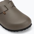 Papuci BIRKENSTOCK Boston NL Narrow smooth leather concrete gray 7
