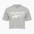 Tricou pentru femei  Reebok Identity Big Logo Crop Tee medium grey heather