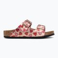 Papuci pentru copii BIRKENSTOCK Arizona Birko-Flor Narrow electric metallic copper hearts 2