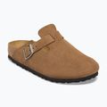 Șlapi BIRKENSTOCK Boston Suede Leather dark tea